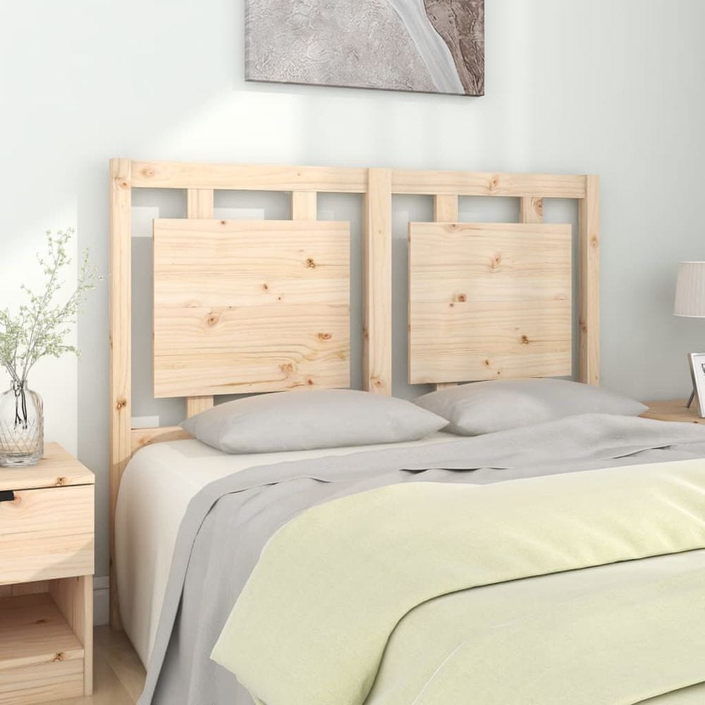 Vidaxl Čelo postele, 125,5x4x100 cm, masívne borovicové drevo